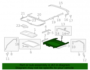 Sunroof mechanism frame Acura MDX 07-09
