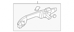 Door handle outer rear right Acura MDX 07-13