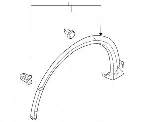 Front right fender arch trim Mitsubishi Eclipse Cross 22-26