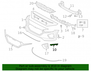 Front Bumper Bracket Right Hyundai Ioniq 17-22