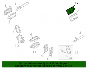 Bracket KEYLESS ENTRY ANTENNA Porsche Panamera 10-16