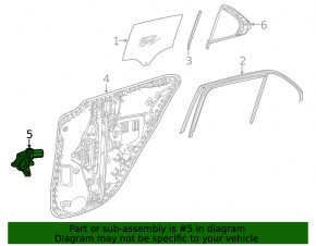 Rear right window lift motor for Mercedes H247 GLA 20-26