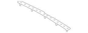 Upper rear bumper trim Mercedes GLA 14-20 chrome