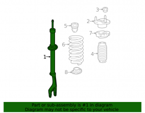 Front left shock absorber for Mercedes GLC 16-22