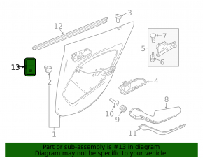 Front right window lift control Mercedes GLA 14-20