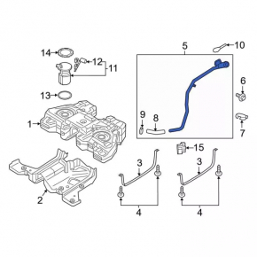 Fuel filler neck Ford Edge 15-24 3.5