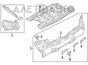 Mazda 6 18-21 rear panel on the body, white