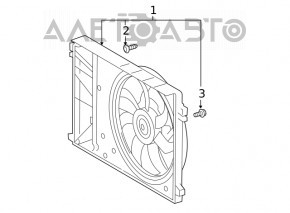 Diffuser radiator shroud assembly Lexus ES350 19-