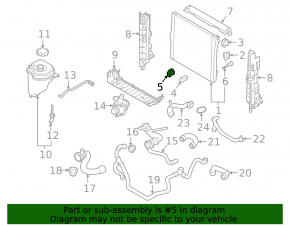 Radiator seal left BMW X5 E70 07-13