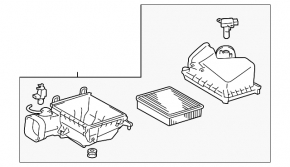 Lexus ES350 13-18 air filter housing without flow meter