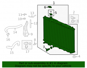 Radiator cooling water Honda Civic 11-15 4 door, Toyo, Ex models, All, Lx models, Usa built, Dx models, Auto trans