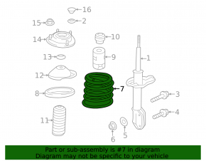 Front left spring Subaru Forester 14-16 SJ 2.5 MKPP