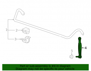 Stabilizer link front left Cadillac CTS 14- AWD