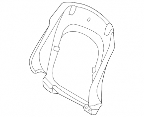 Volvo XC60 18-26 black rear driver's seat trim, worn, torn