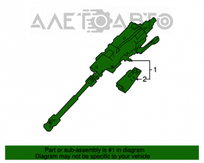 Steering column with steering cardan shaft Mini Cooper Clubman R55 07-14