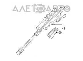 Steering column with steering cardan shaft Mini Cooper Clubman R55 07-14