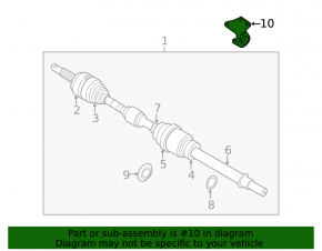 Front right axle shaft bracket for Nissan Murano z52 15-24