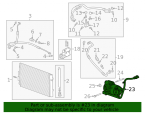 Air Conditioning Compressor Chevrolet Bolt EV 22-23