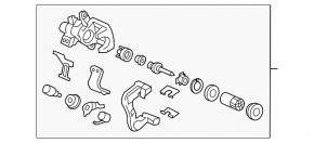 Caliper assembly rear right Acura ILX 13-18