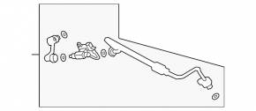 Air conditioning pipe from the heater assembly, Audi E-Tron 19-23, 3 parts