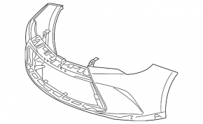 Front bumper bare Toyota Camry v55 15-17 USA