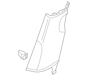 Center pillar trim lower left VW Passat b7 12-15 USA beige
