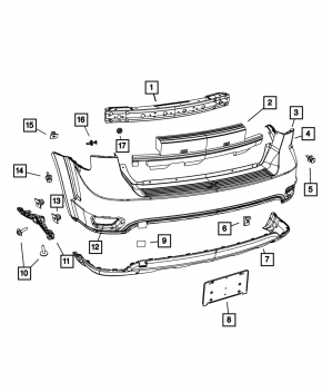 Jeep Compass 11-12 rear right reflector