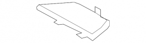 Trunk pocket lid right Lexus RX350 RX450h 10-15 black
