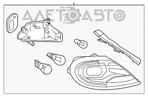 Right headlight VW Beetle 12-16 with cover