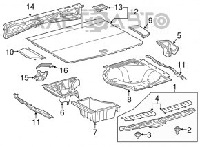 Lexus RX350 RX450h 16-22 Trunk Box for Tools