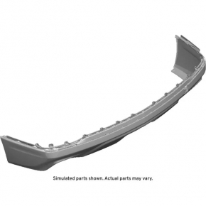 Chevrolet Equinox 18-21 rear bumper lip for 2 pipes