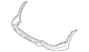 Rear bumper bare Hyundai Santa FE Sport 17-18 rest low