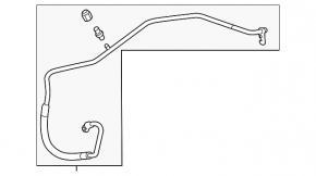 Air conditioning hose compressor-heater Toyota Avalon 13-18 3.5