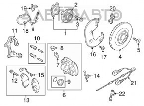 Front left brake disc Audi A6 C7 12-17 320/30mm