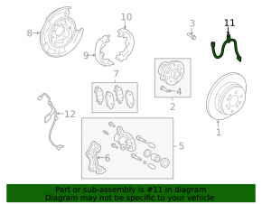 Rear right brake hose for Toyota Venza 09-12 AWD
