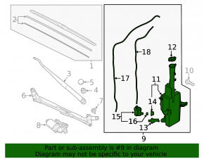 Hyundai Palisade 20-25 Windshield Washer Reservoir