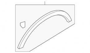 Rear left wing arch trim Ford Escape MK3 17-19 rest, structure, broken guide, scratch