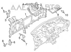 Under-torpedo tube reinforcement Lincoln Nautilus 19-21 for active steering
