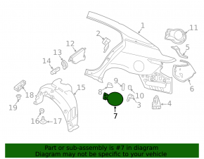 Fuel filler flap Nissan Maxima A36 16-23
