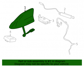 Antenna fin Ford Explorer 16-19
