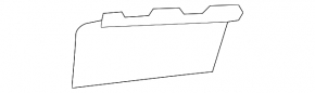 Right front bumper cap for Land Rover Range Rover Evoque 12-15, upper, under fog lights