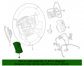 Left steering wheel control buttons for Land Rover Range Rover Velar 18-20, type 1