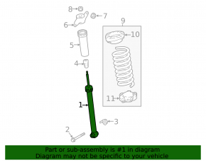 Rear left shock absorber Land Rover Range Rover Velar 18-26