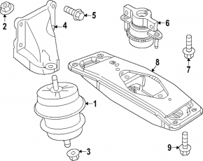 Engine Mount Bracket Left Infiniti Q50 16-24 RWD 3.0T