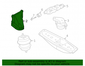 Engine Mount Bracket Left Infiniti Q50 16-24 RWD 3.0T