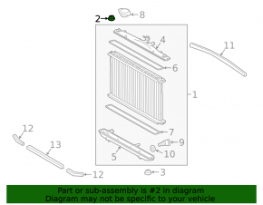 Radiator Bracket Upper Right Toyota Highlander 14-19 3.5