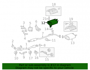 Muffler rear part with barrel right Toyota Camry v40 3.5