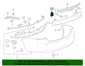 Rear Bumper Bracket Lower Left Chevrolet Impala 14-20
