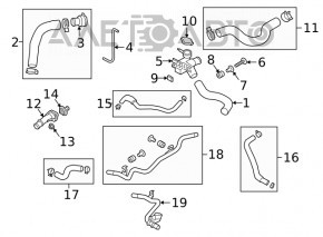 Cooling pipe upper plastic Kia Forte 19-24 2.0 with cover