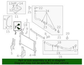 Radiator bracket upper right Kia Optima 16-